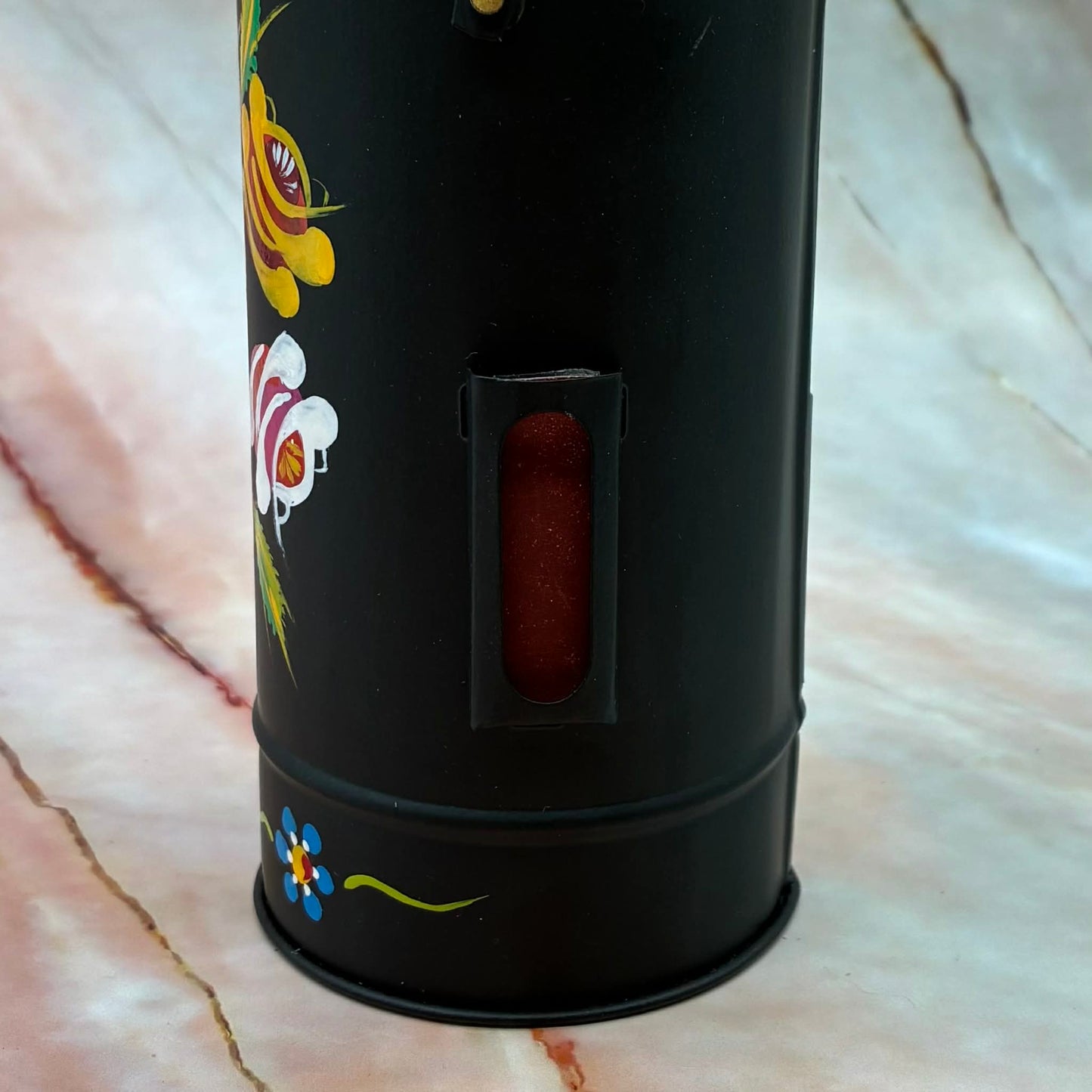 Hand Painted Match Holder | Metal & Enamel