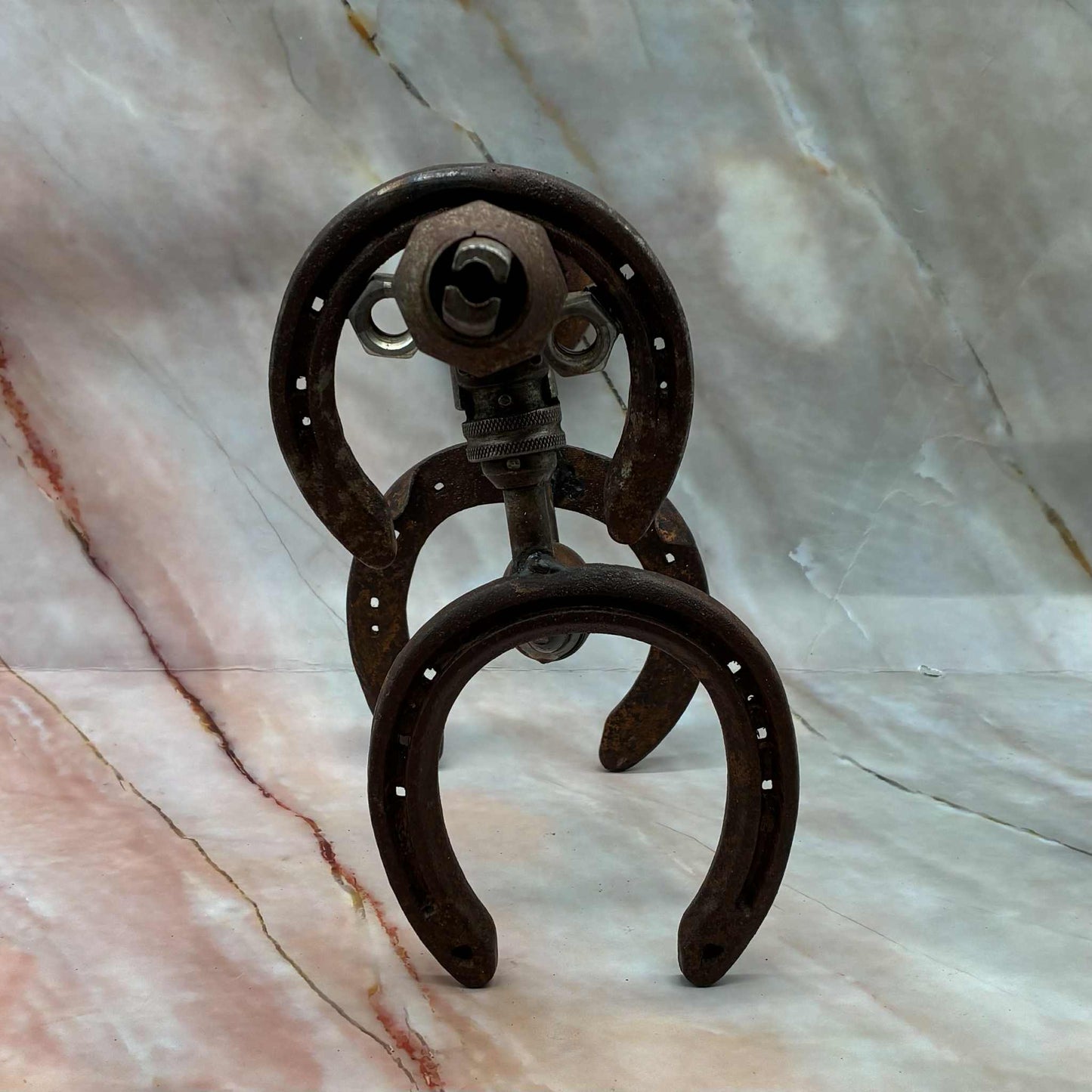 Horseshoe Dog | Recycled Metal Sculpture