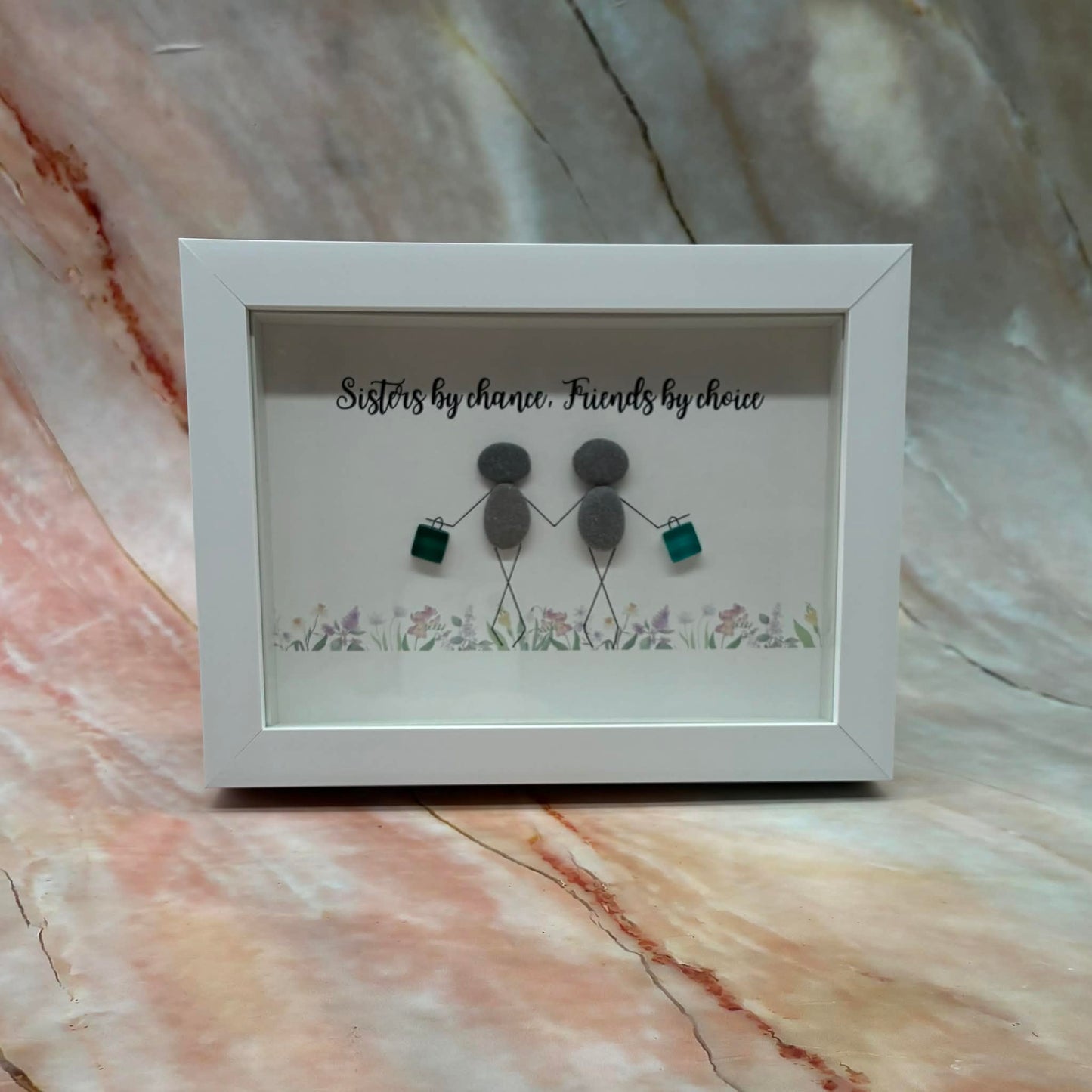 Handmade Framed Pebble Art | Family | Various Designs
