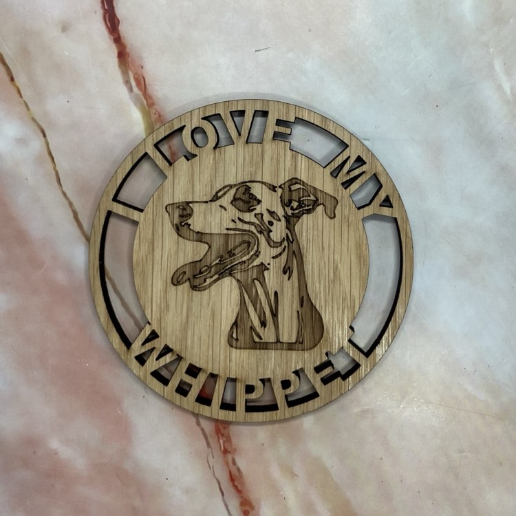Wooden Dog Coasters | Laser Etched Wood | Various Breeds