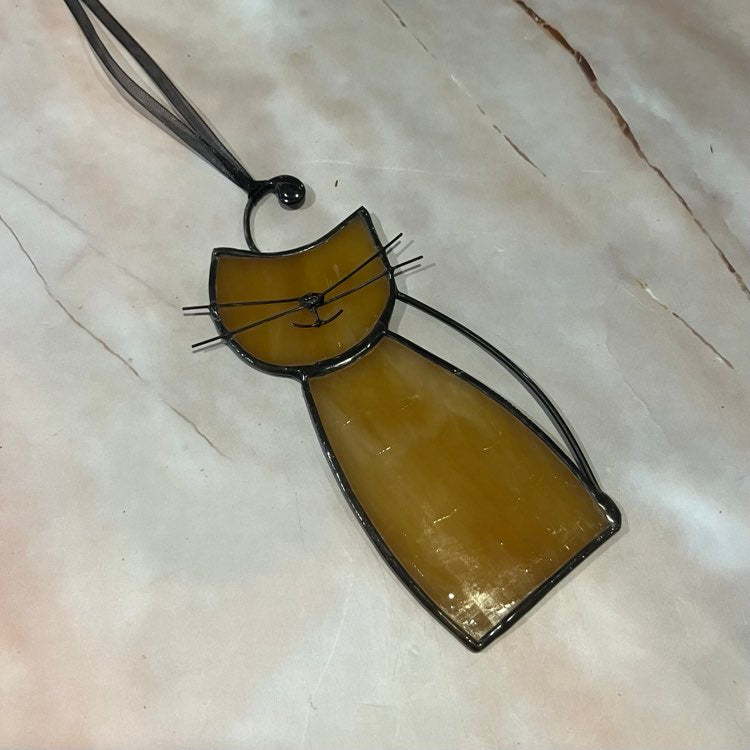 Hanging Cats | Stained Glass | Various Colours