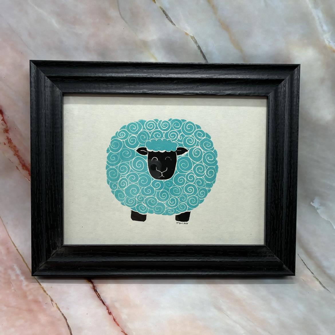 Sheep Lino Prints | 8 x 10 inch Frame | 2 Colours