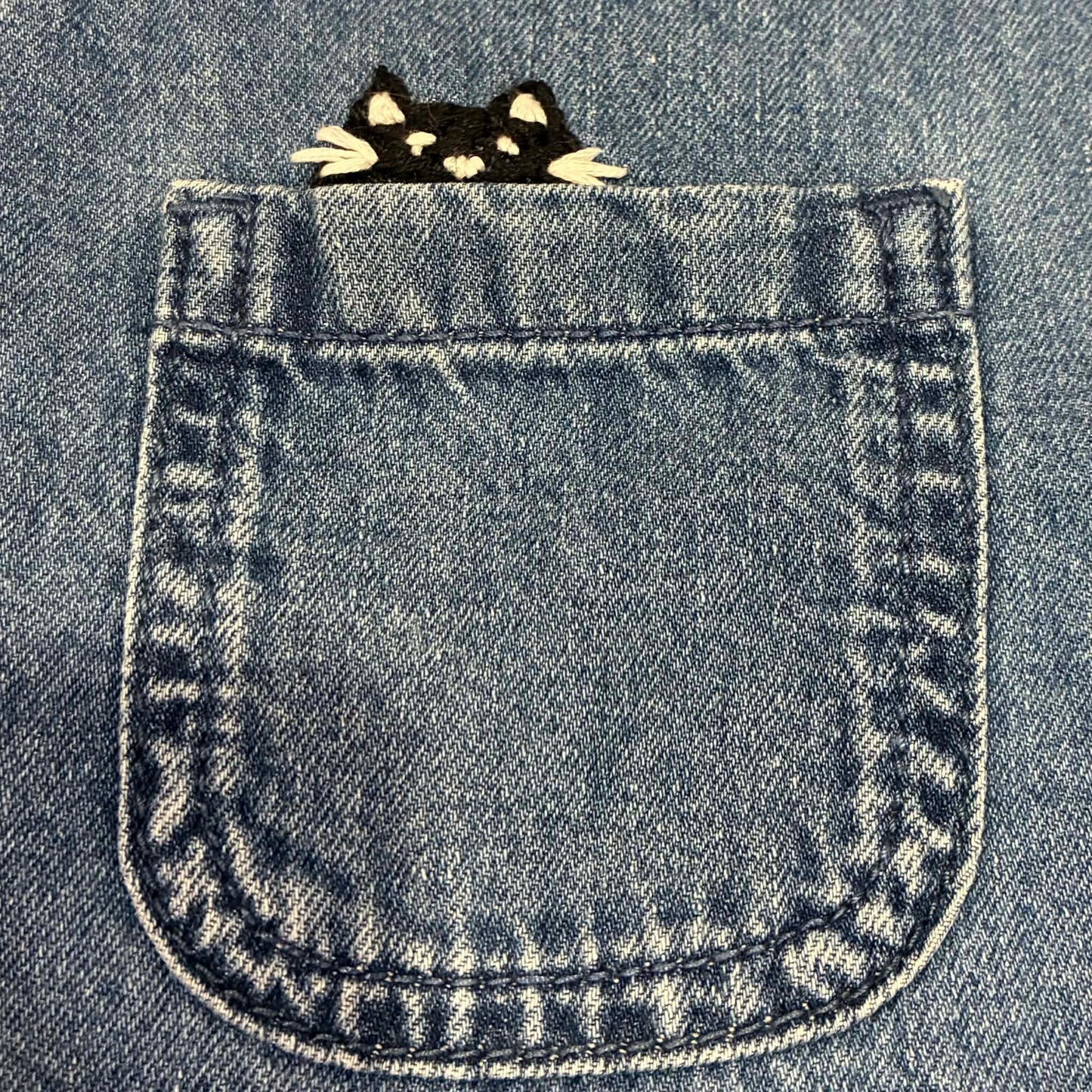 Upcycled Denim Dress | 18-24 mths | Hand Embroidery