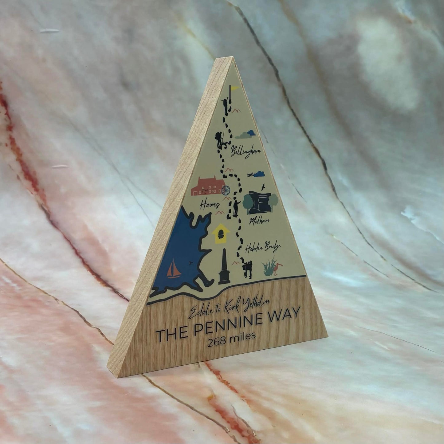 Pennine Way Peak | Ash Wood & UV DTF Decal