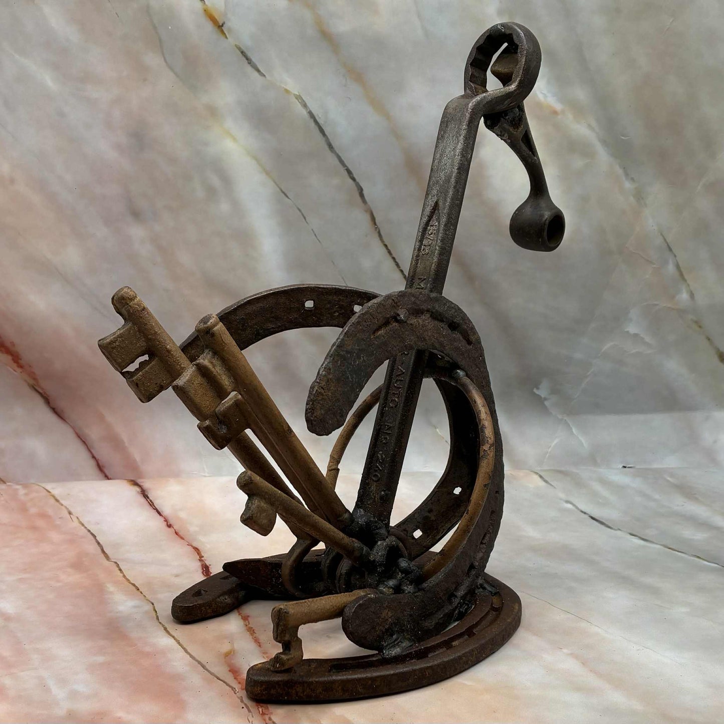Horseshoe Swan | Recycled Metal Sculpture