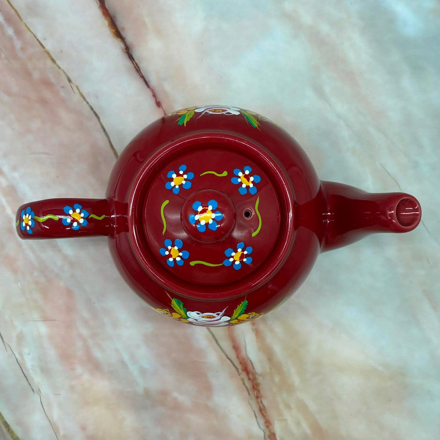 Hand Painted Tea Pot | Ceramic & Enamel