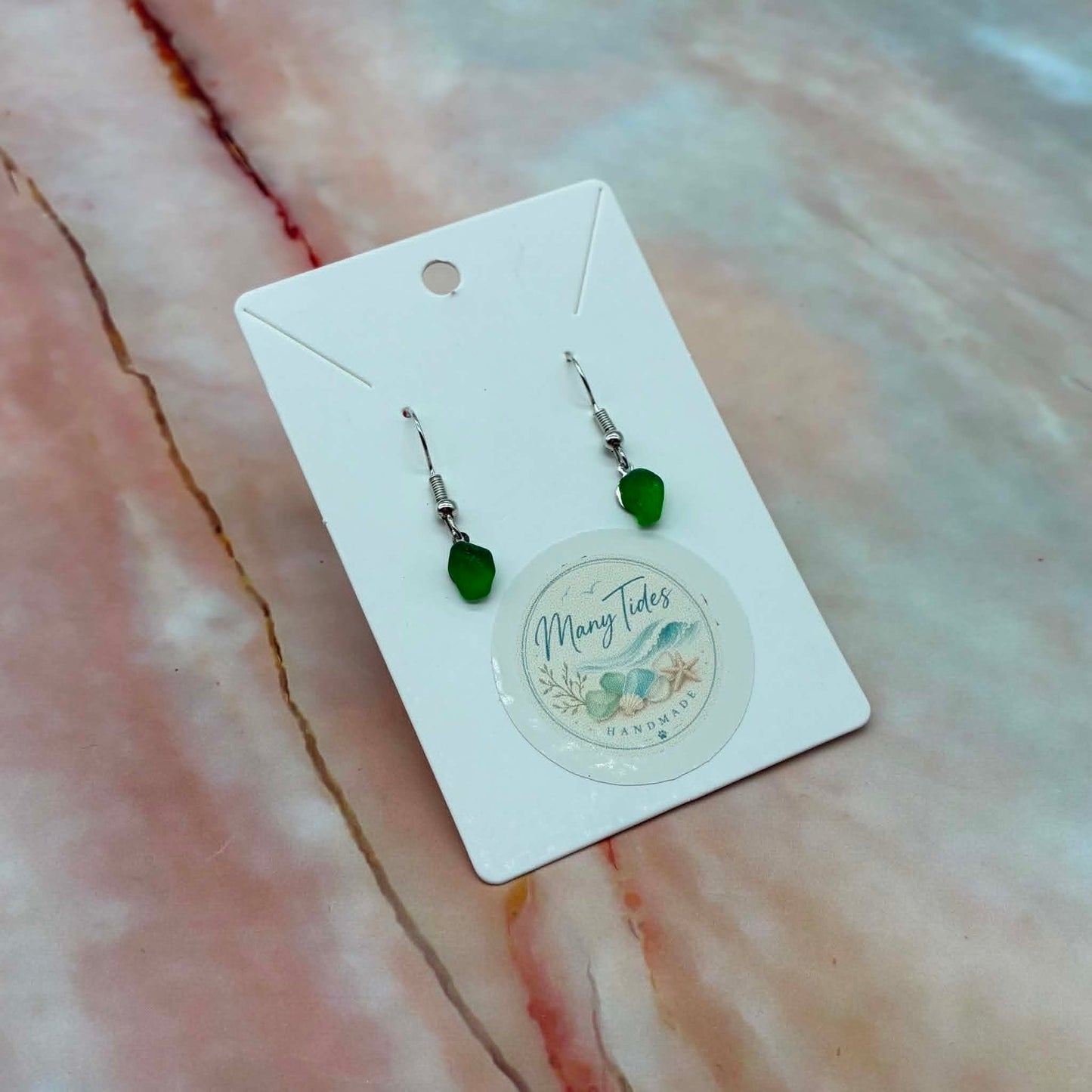Seaglass Drop Earrings | Iron