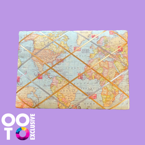 A2 World Map Notice Board