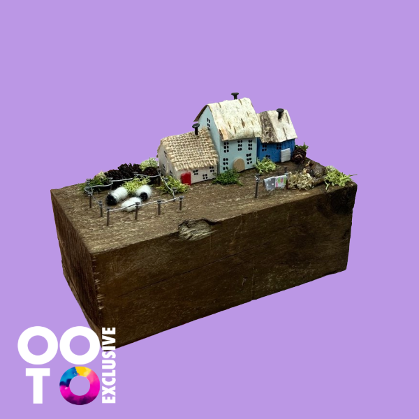 Handmade Large Wooden Country Cottages/Houses with Sheep