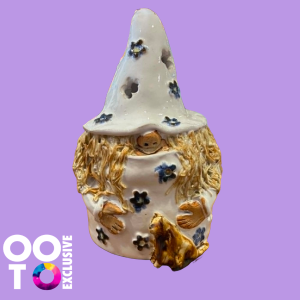 Ceramic Wizard & Wizardess Tealight Holders | Various Colours