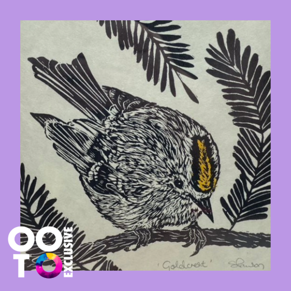 Goldcrest | Open Edition Lino print
