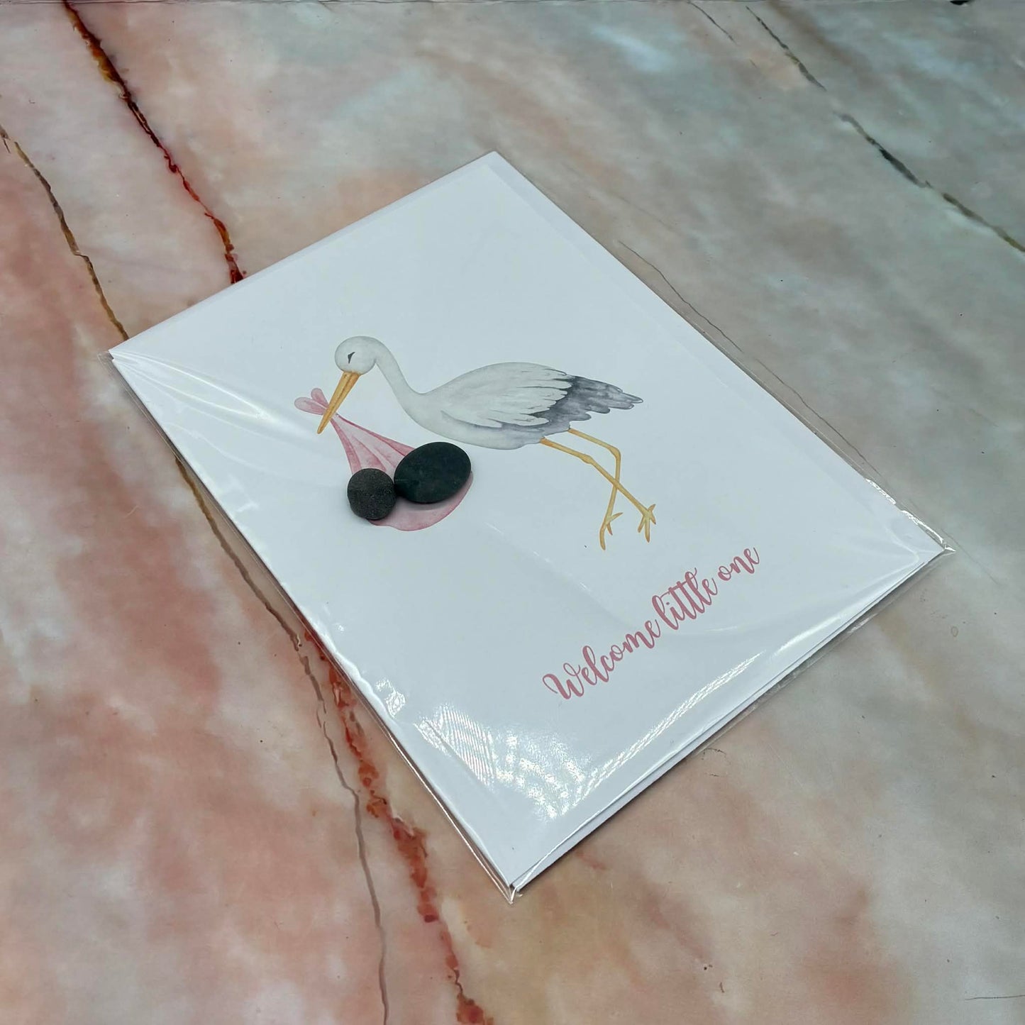 Pebble Art Cards | New Baby