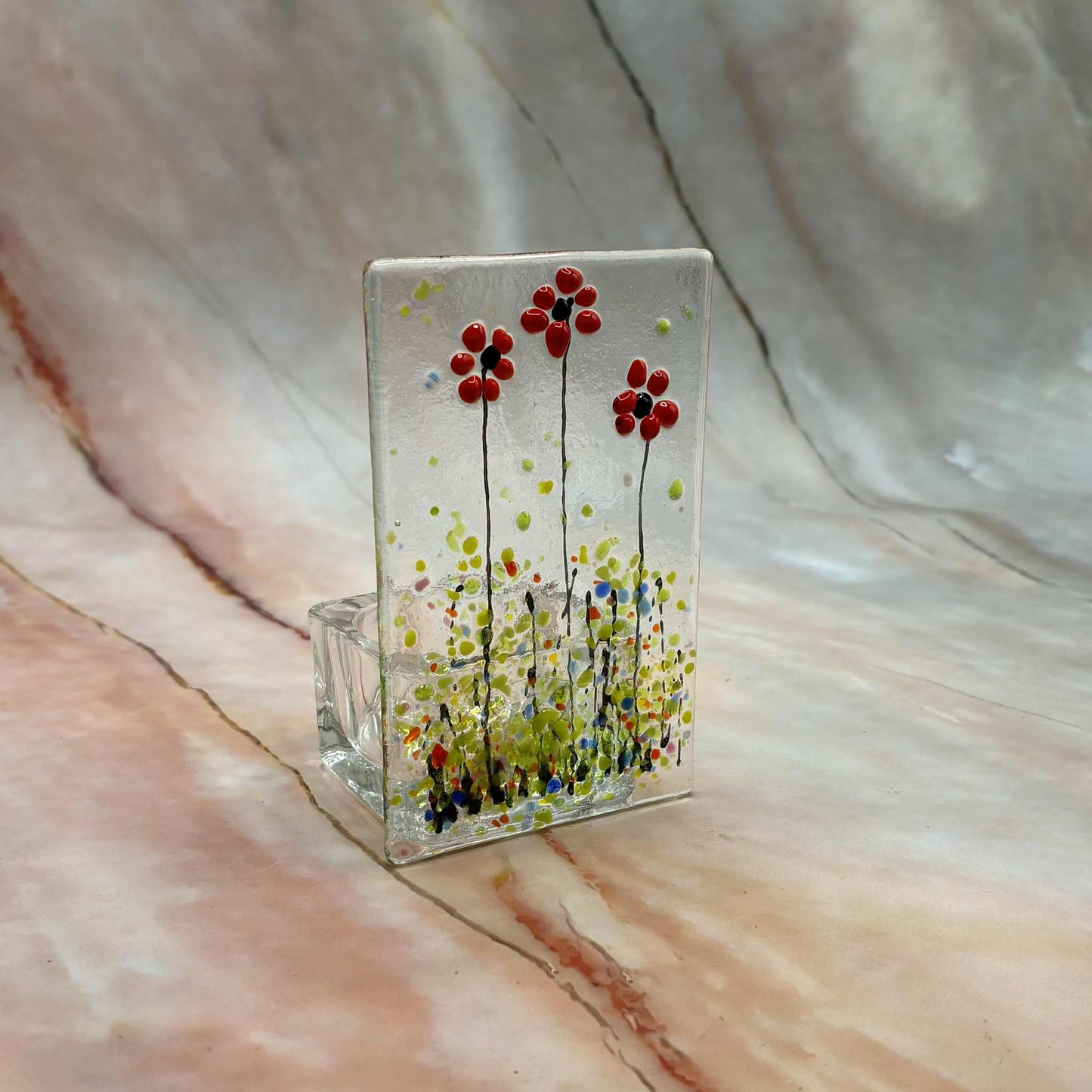 Flower Tealight Holders | Fused Glass | Various Designs