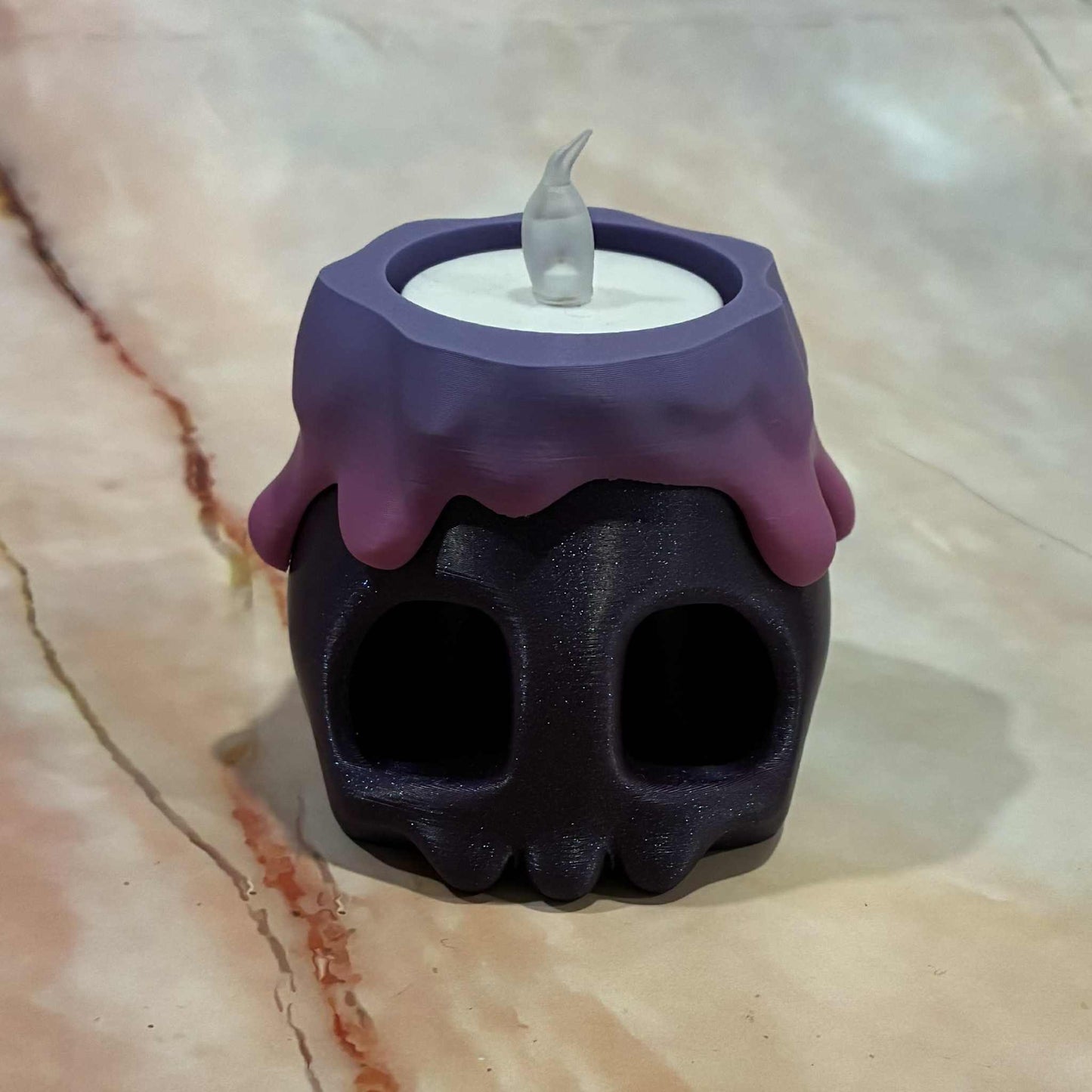 Skeleton Head Candle Holders | 3D Printed | Choose Your Colour!
