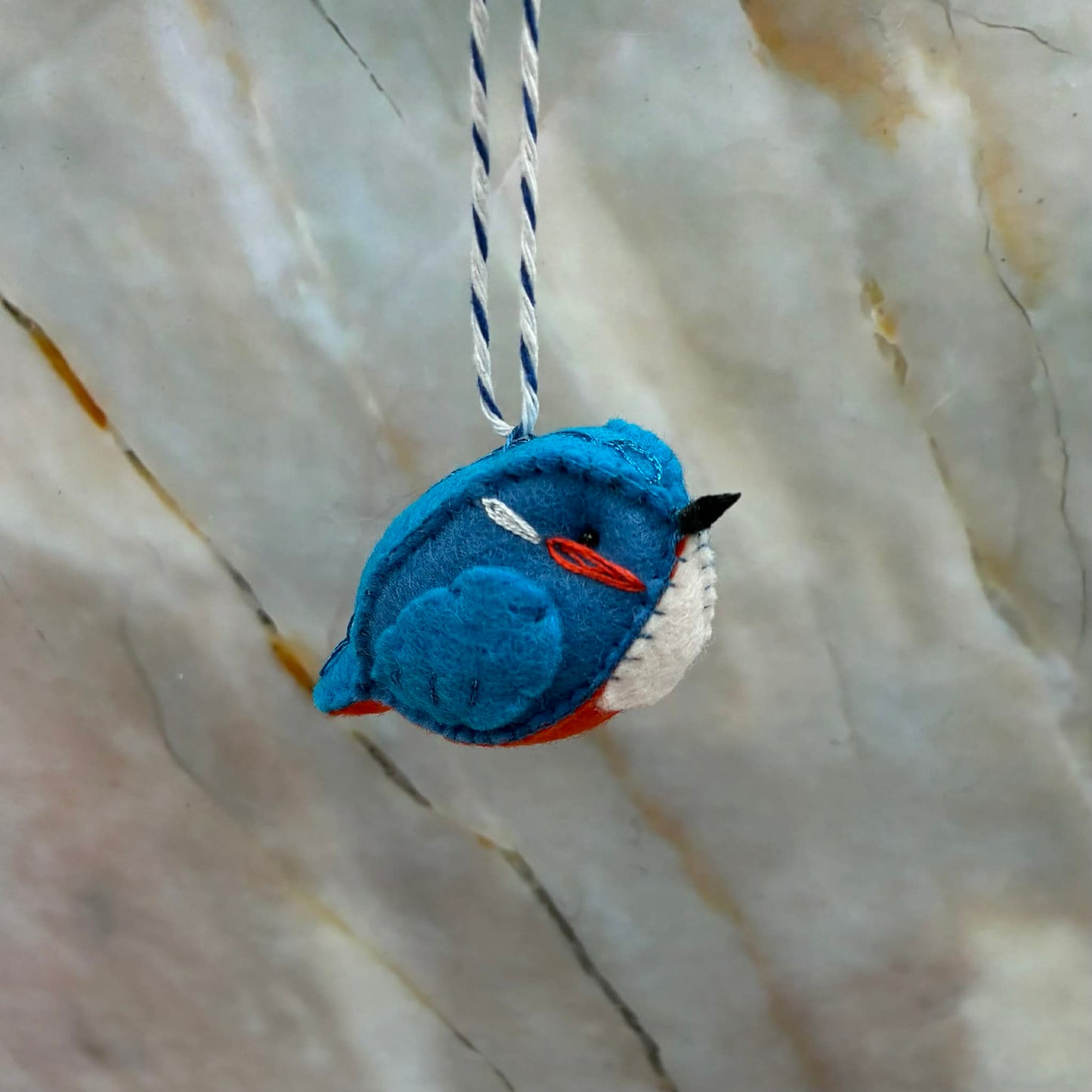 Handmade Felt Bird Decoration | Hand Embroidery
