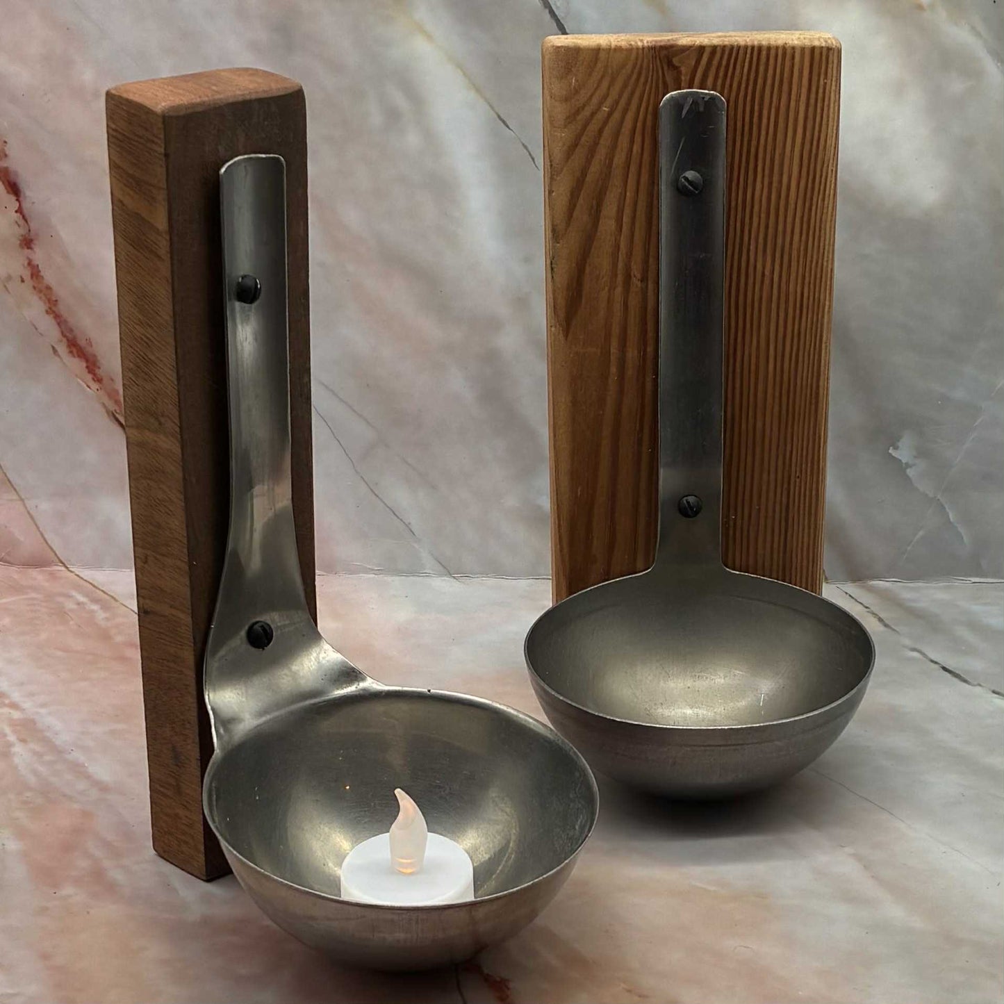 Wall Hanging Ladle Holders | Reclaimed Wood | Recycled Metal