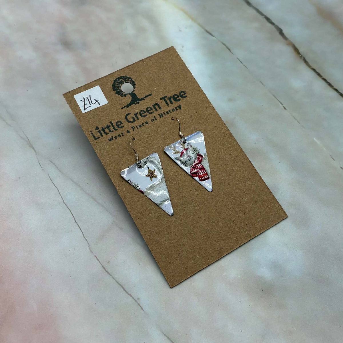 Up Cycled Vintage Tin Earrings | The Christmas Collection | Various Designs
