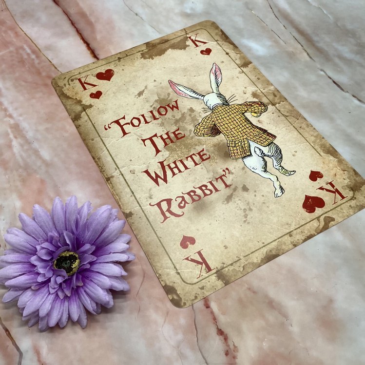 Set of 4 Alice Themed A4 size Playing Cards | Wall Decoration