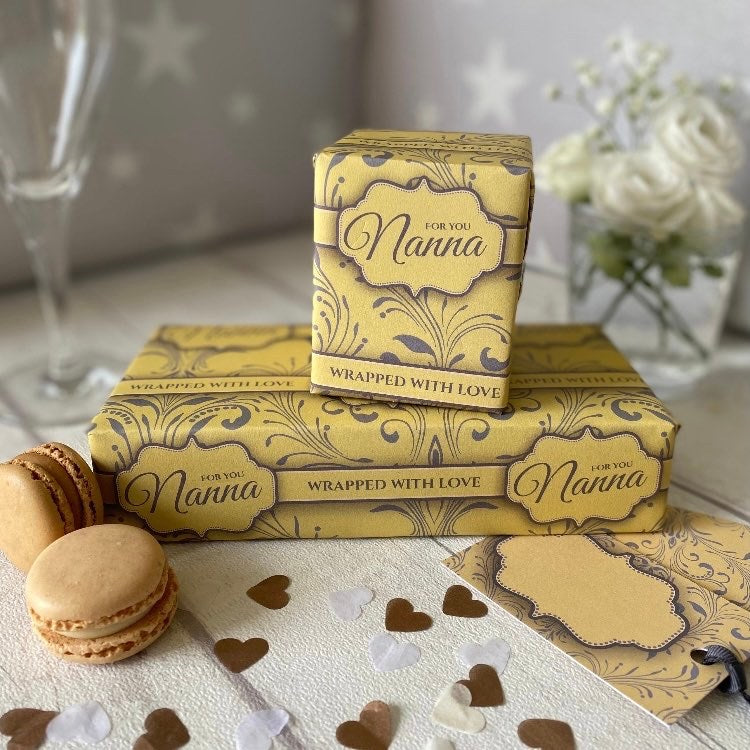 Nanna | Gift Wrapping Paper | 500mm x 700mm | Matching Tag