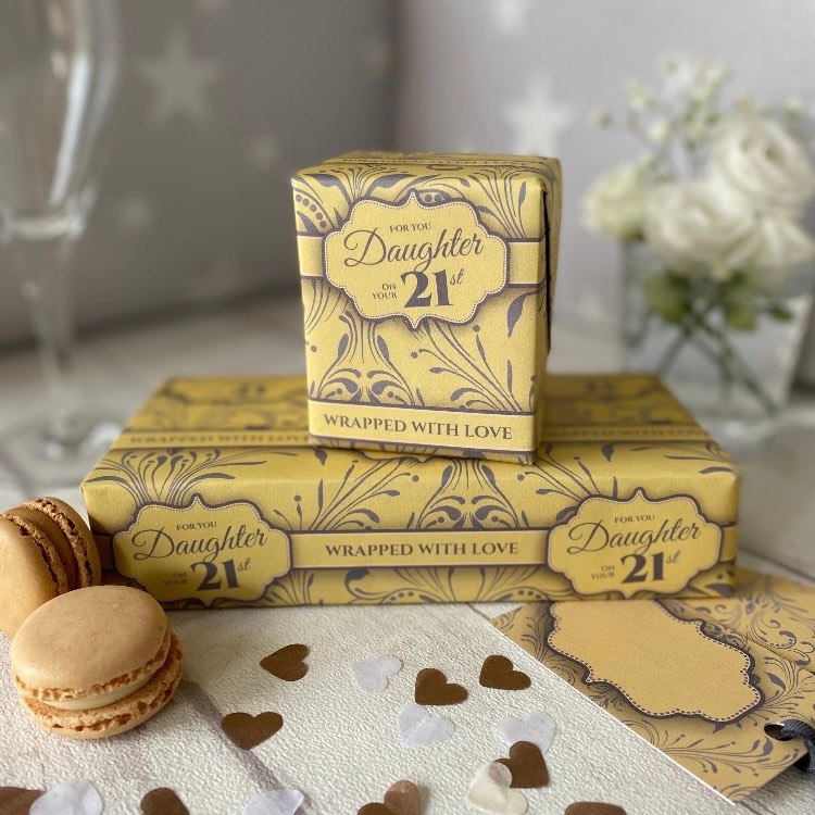 Daughter 21st | Gift Wrapping Paper | 500mm x 700mm | Matching Tag