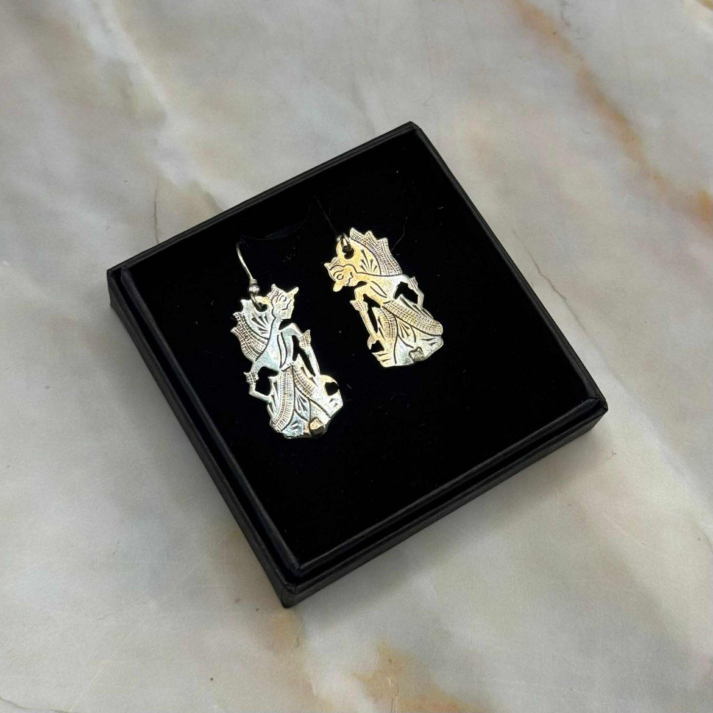 Vintage Fork and Spoon Earrings with Sterling Silver Hooks | Silver & Silver Plated