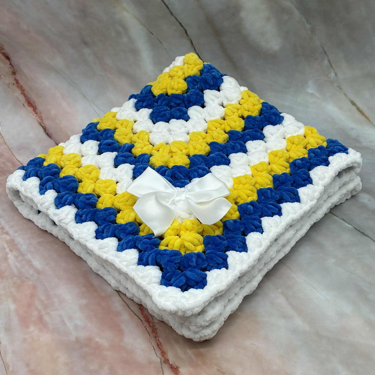 Handmade Baby Pram Blankets | Chuncky Chenille | Various Colours