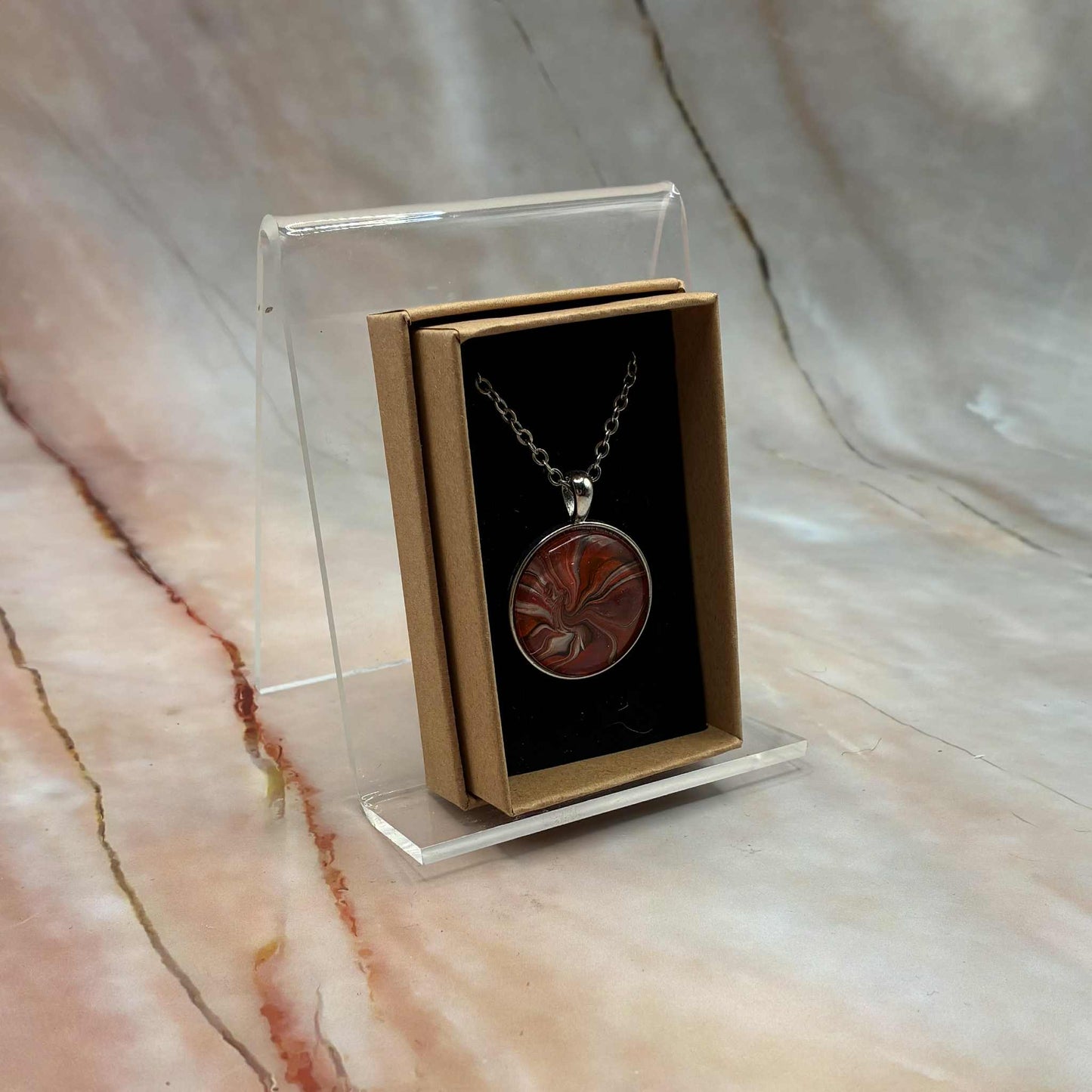 Hand Poured Resin Pendants | Silver Plated Chain