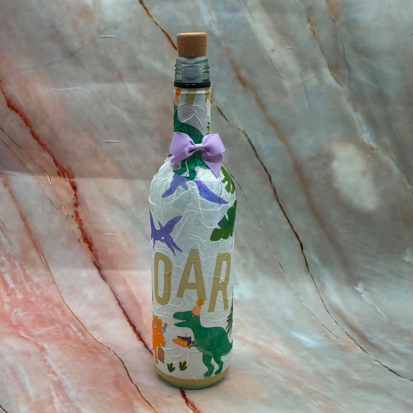 Light Up Bottles | Decoupage | Rechargeable | Various Designs