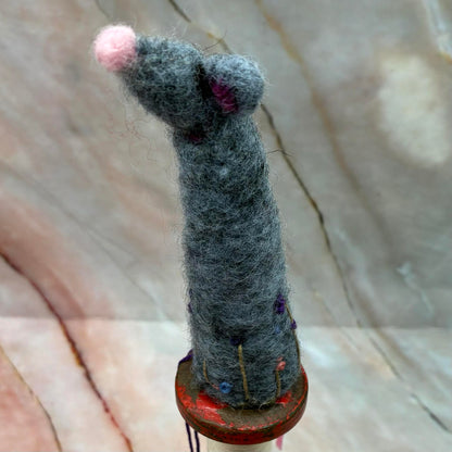 Needle Felted Mouse | Handmade Freestanding Decoration