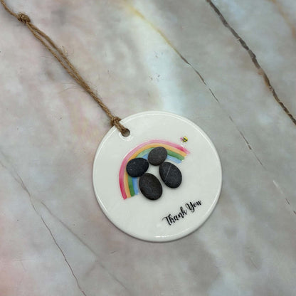 Hanging Pebble Decoration | Thank You
