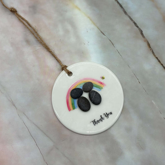 Hanging Pebble Decoration | Thank You