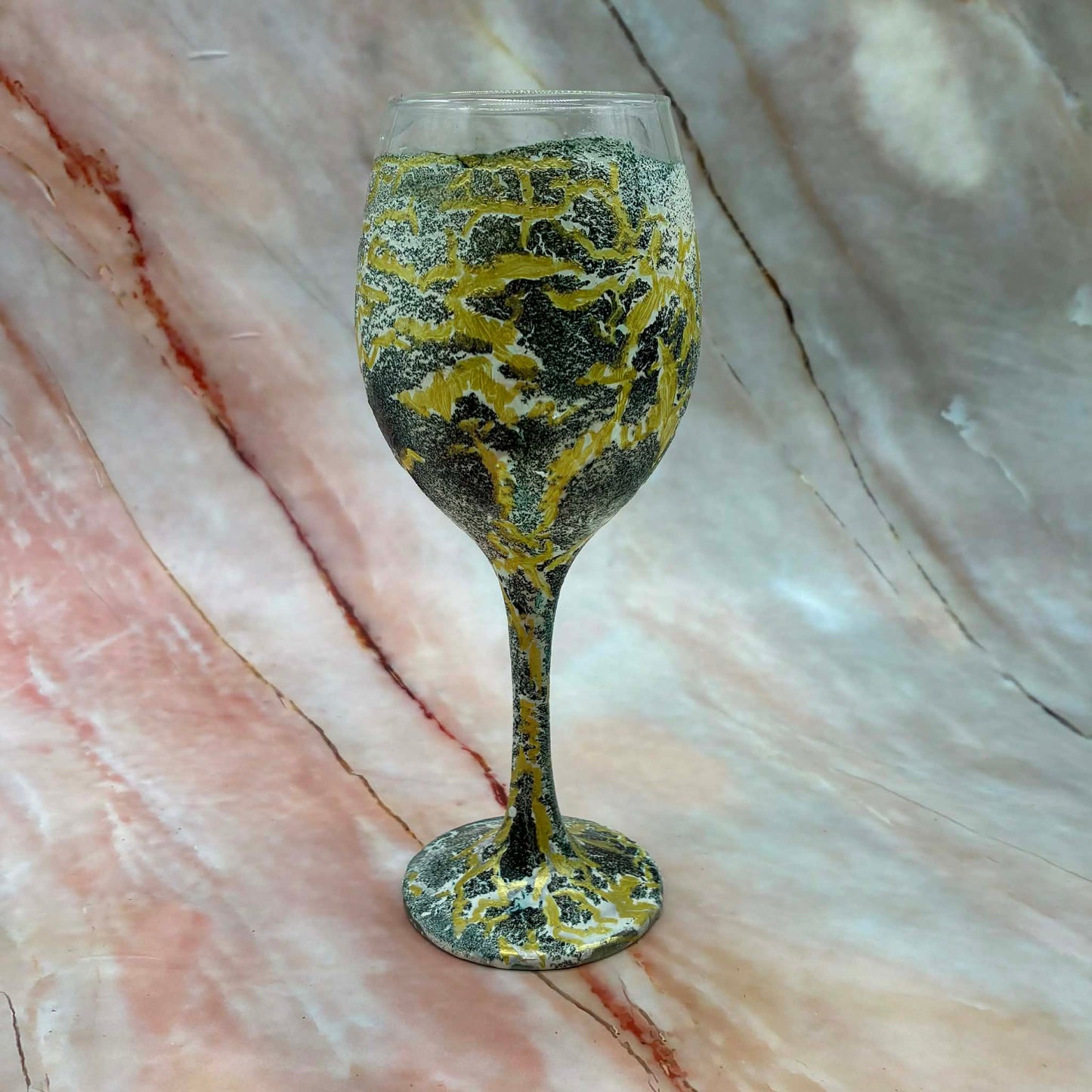 Hand Painted Wine Glasses | Various Colours