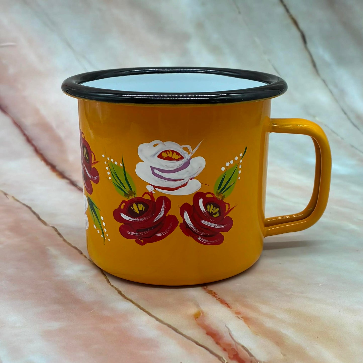 Hand Painted Mugs | Metal & Enamel