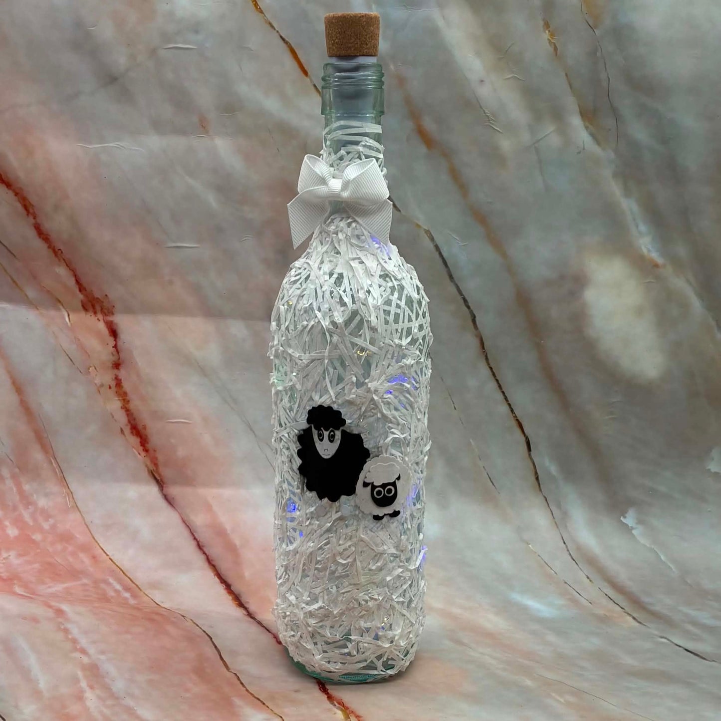 Light Up Bottles | Decoupage | Rechargeable | Various Designs