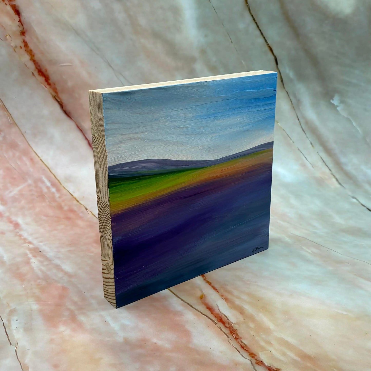 Castleton Rigg | Original Painting | Acrylic on Wood | 6 x 6 inch