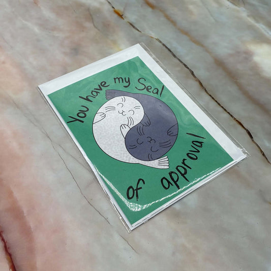 Seal of Approval Greetings Card | Digital Art