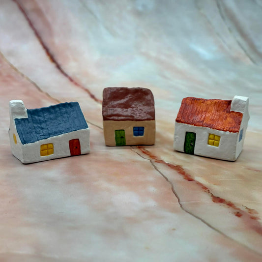 Miniature Ceramic Houses | Hand Painted | Various Styles