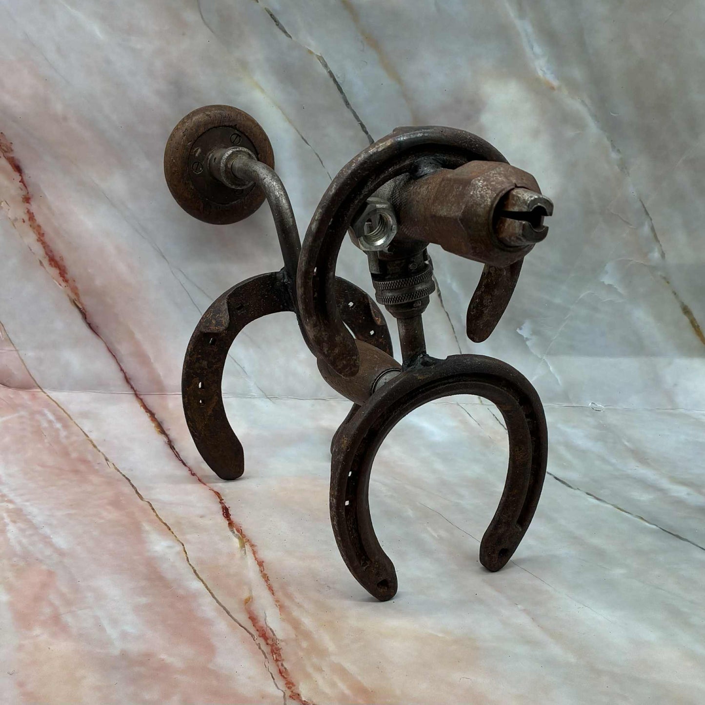 Horseshoe Dog | Recycled Metal Sculpture