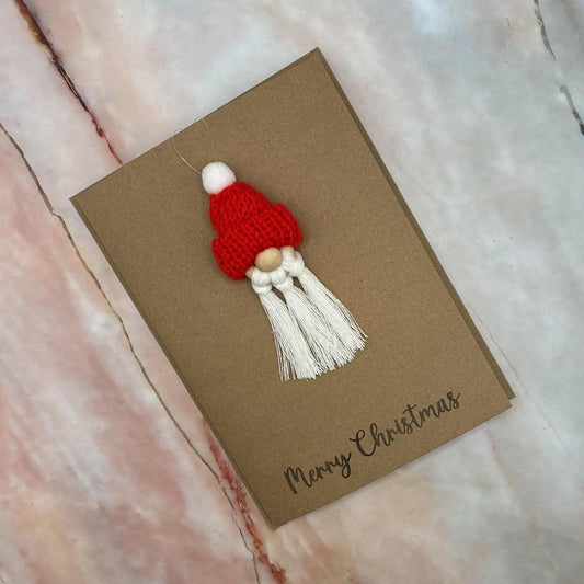 Christmas Card with Keepsake Macrame Father Christmas