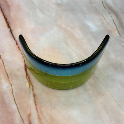 Fields of Sheep | Fused Glass | Freestanding Candle Curve