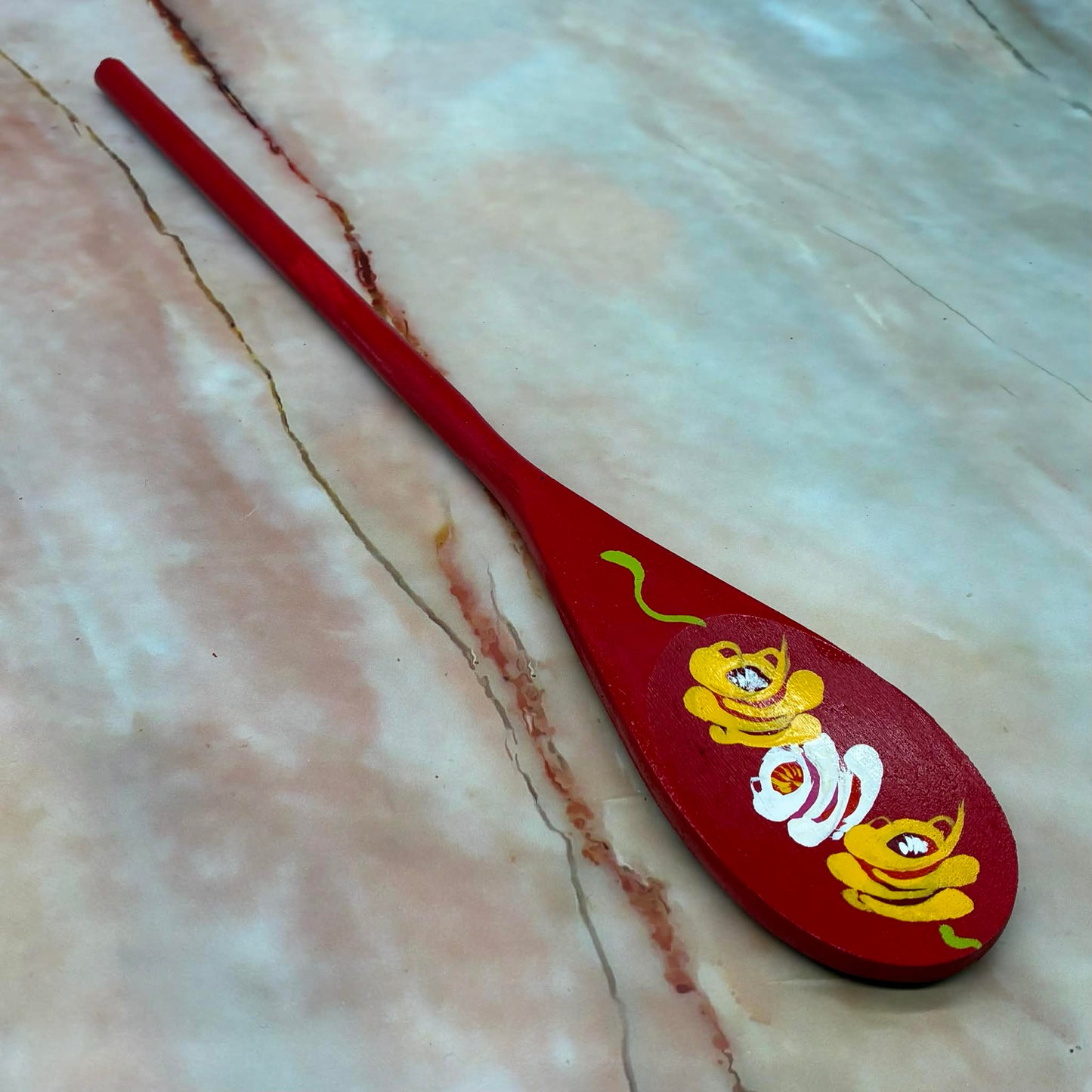 Hand Painted Wooden Spoons | Wood & Enamel | Various Colours