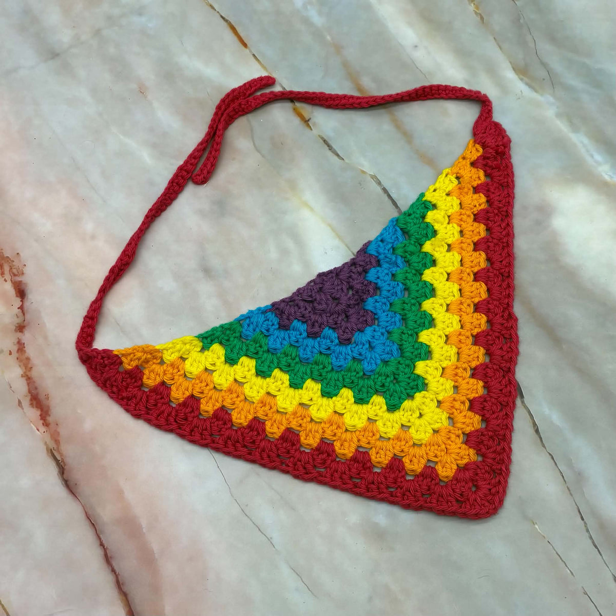 Handmade Pride Hair Bandana | Crochet