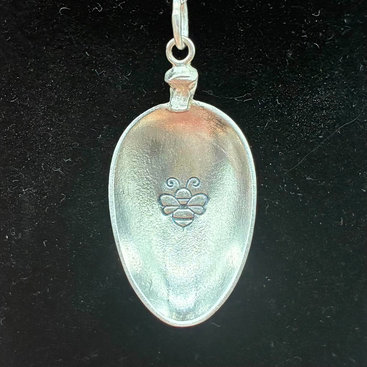 Bee Spoon Necklace & Earrings | Solid Silver | Hand Stamped