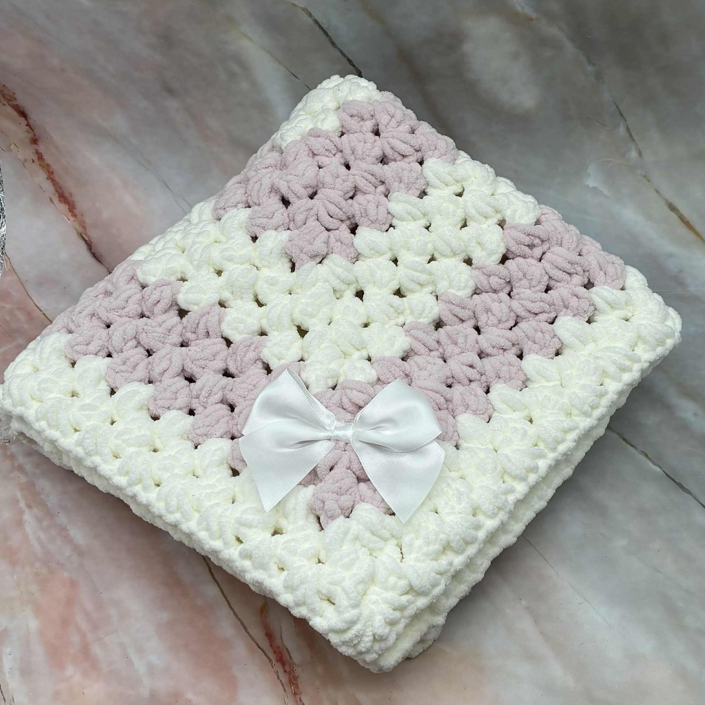 Handmade Baby Pram Blankets | Chuncky Chenille | Various Colours