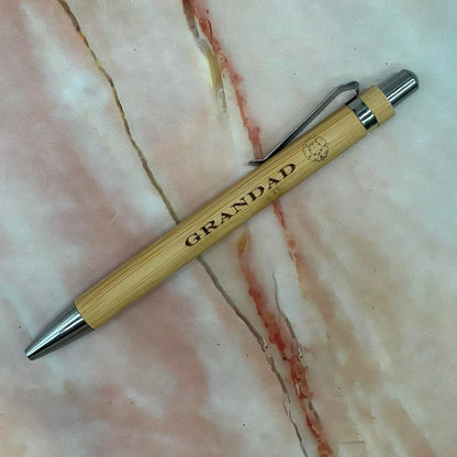 Dad | Daddy | Grandad Refillable Bamboo Pens
