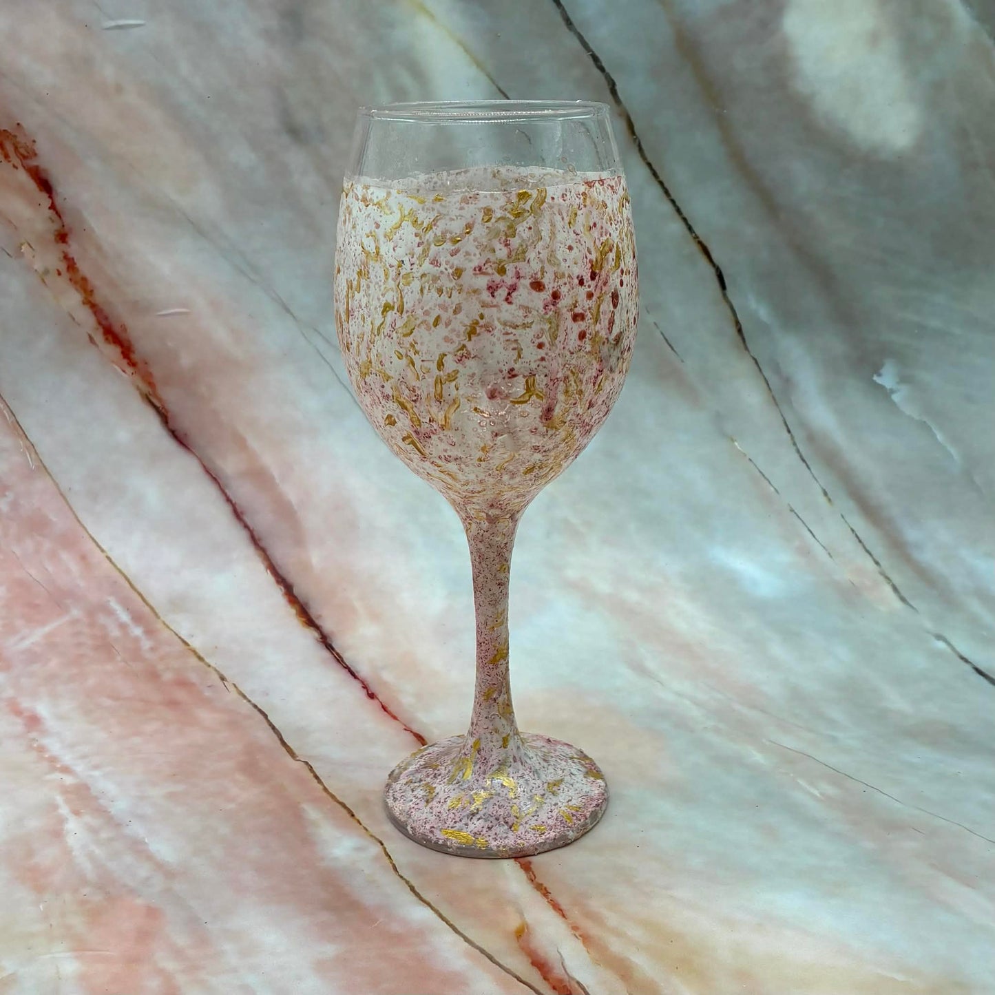 Hand Painted Wine Glasses | Various Colours