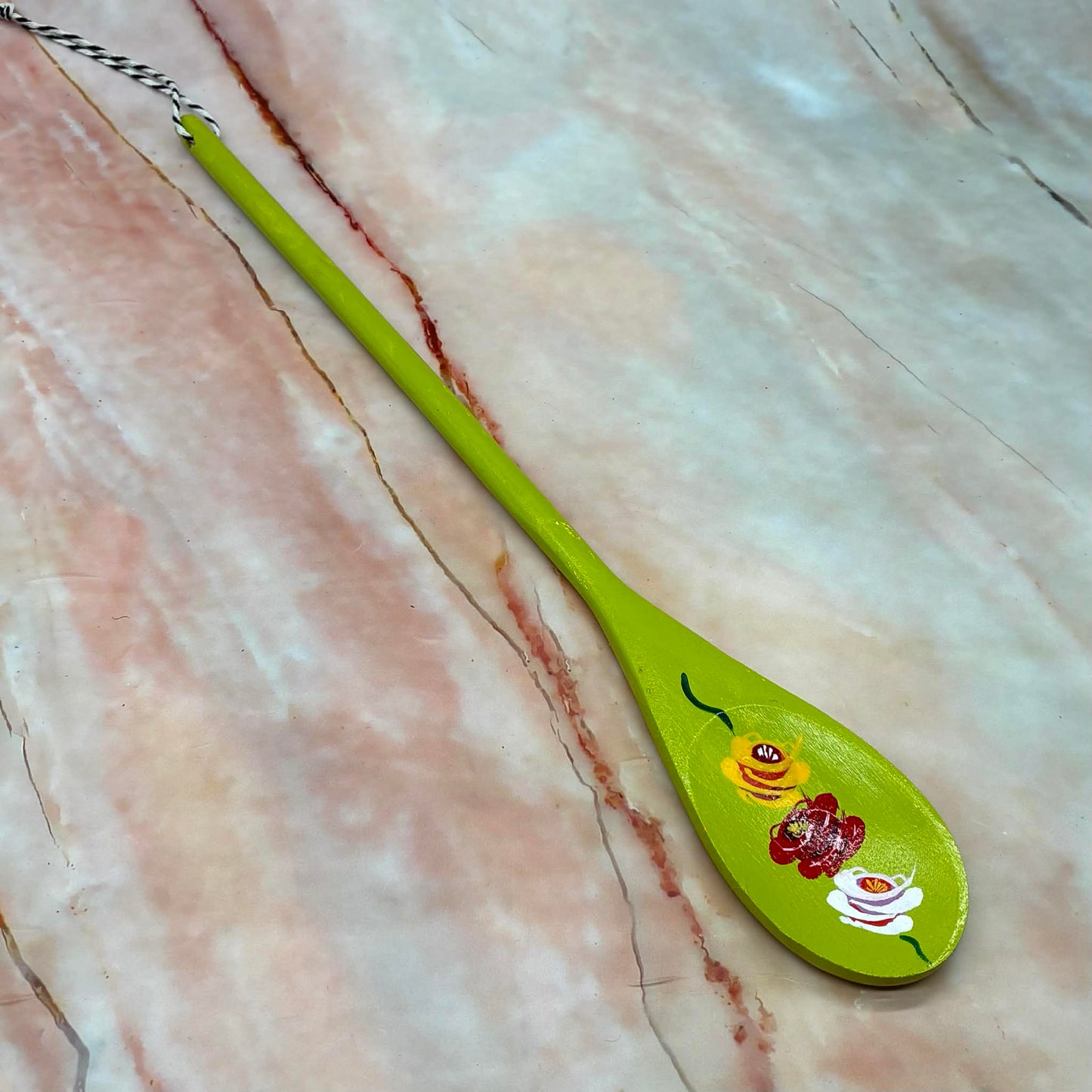 Hand Painted Wooden Spoons | Wood & Enamel | Various Colours