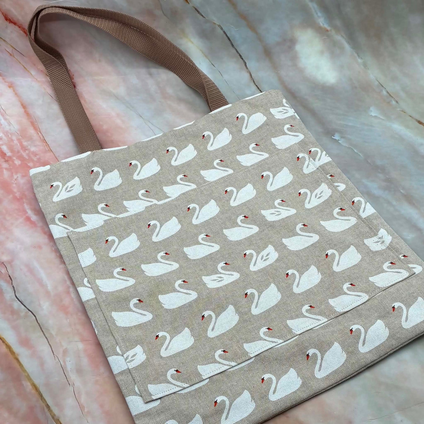 Handmade Tote Bags | Linen | External Pocket