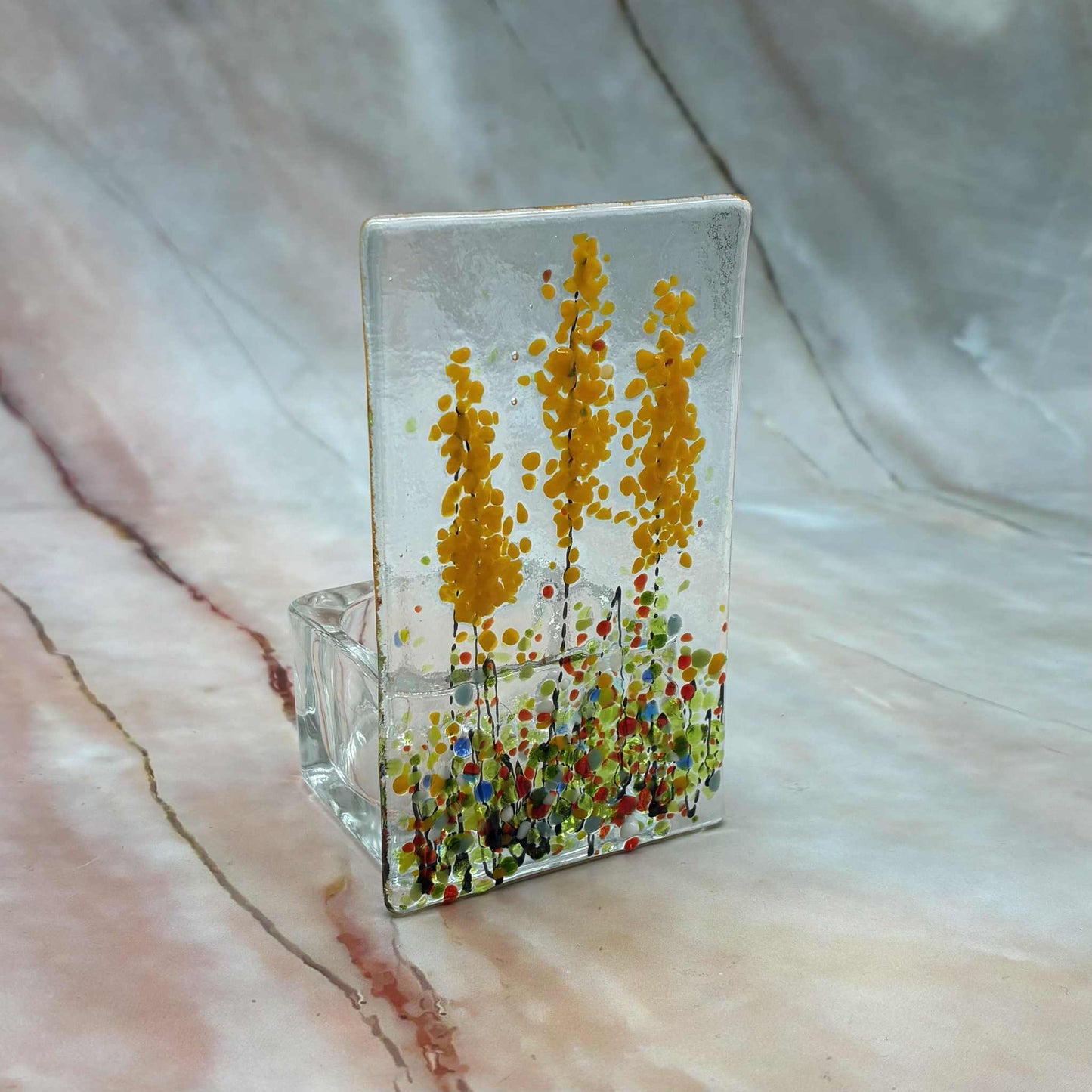 Flower Tealight Holders | Fused Glass | Various Designs