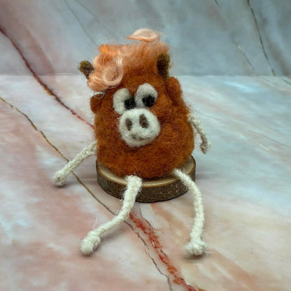 Needle Felted Highland Cows |  Freestanding Decoration | 2 Designs
